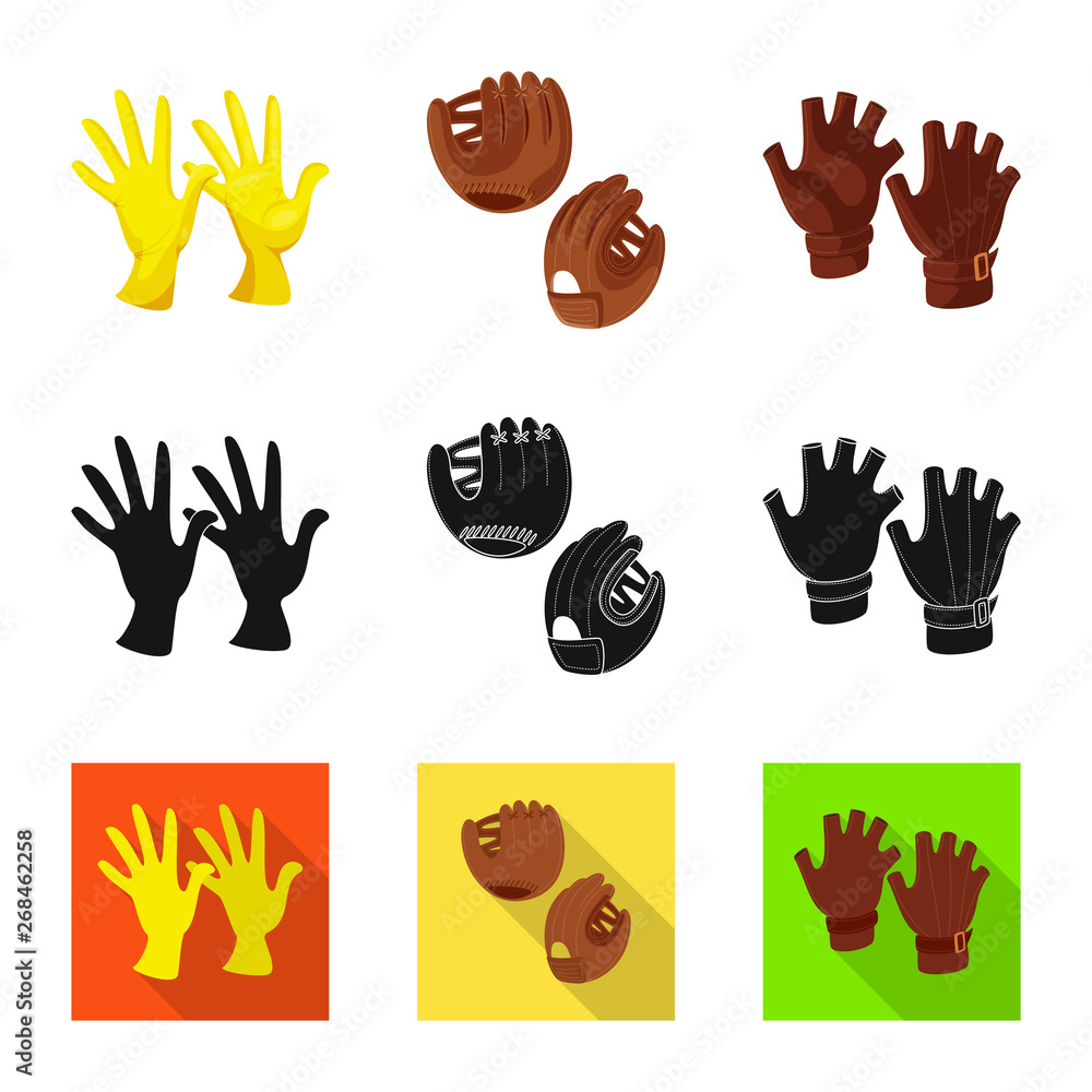 Fototapeta premium Isolated object of silhouette and safety icon. Collection of silhouette and comfort stock symbol for web.