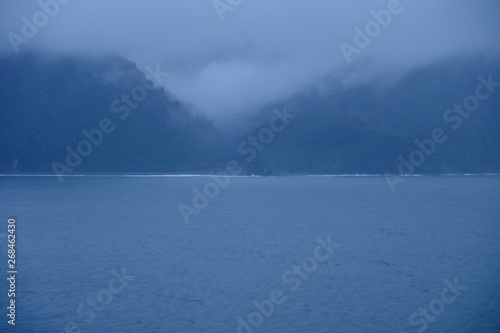 Early morning mist in Milford Sound