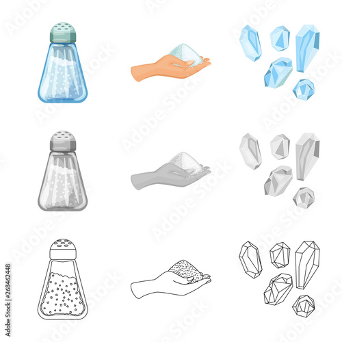 Vector illustration of cooking and sea logo. Set of cooking and baking   stock symbol for web.