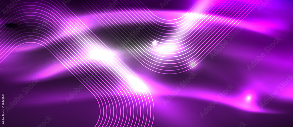 Glowing shiny neon squares abstract background, techno modern template Glowing shiny neon squares abstract background, techno modern template