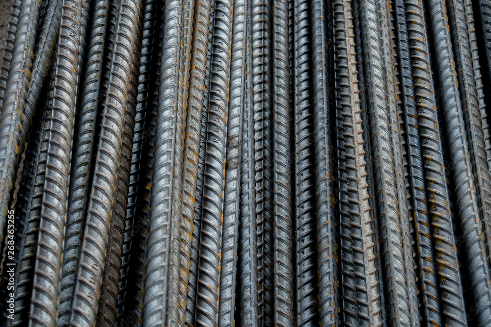 Reinforcing Steel Bar at construction site Reinforcing Steel Bar at construction site