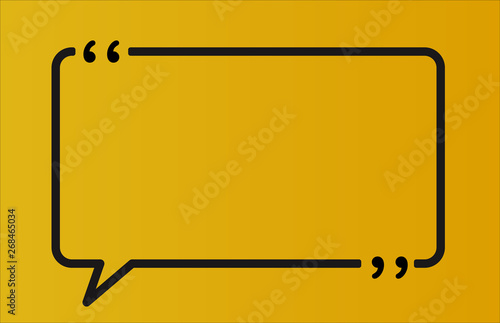Vector template blank rectangle quote.