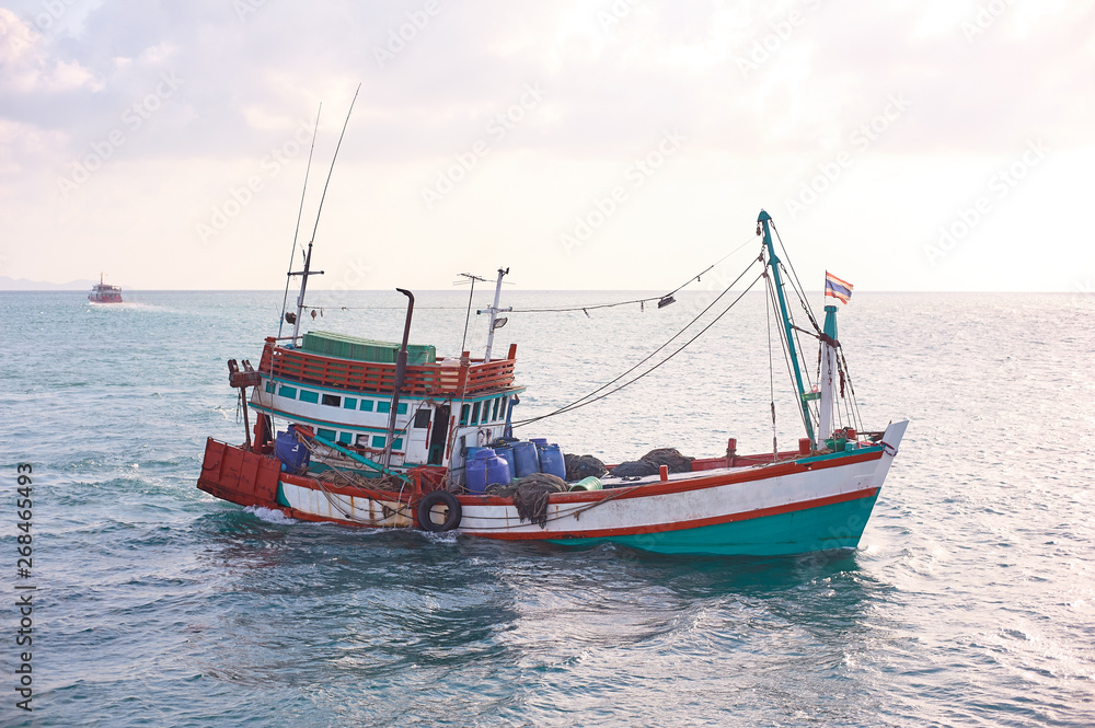 Fishing ship in Andaman sea Thailand.