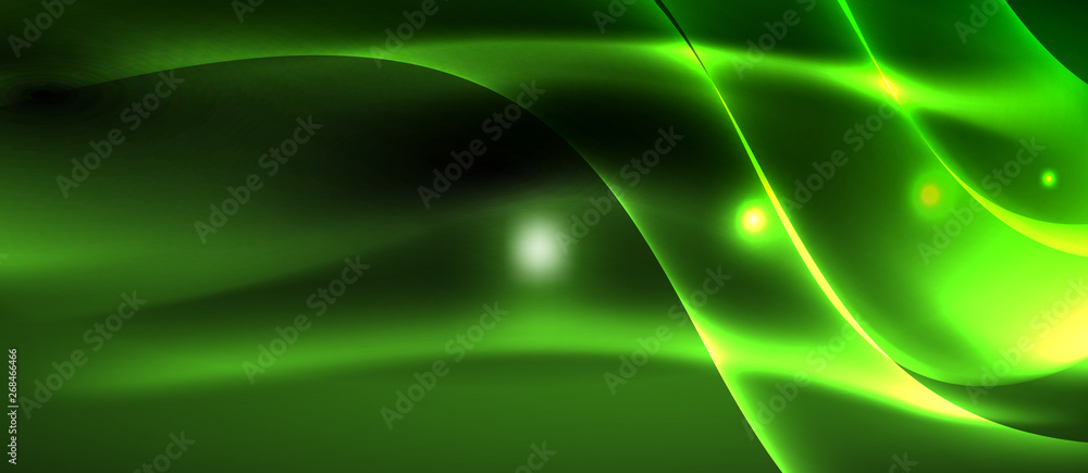 Fototapeta premium Neon light waves