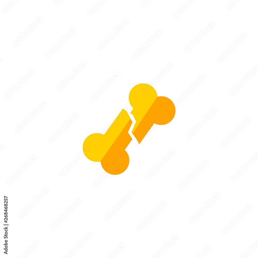 fracture icon design. broken bone symbol medical healthcare vector illustration fracture icon design. broken bone symbol medical healthcare vector illustration