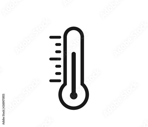 Temperature Thermometer icon vector - degree Celsius icon 