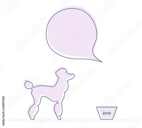 Dog, bowl. Health care, vet, nutrition