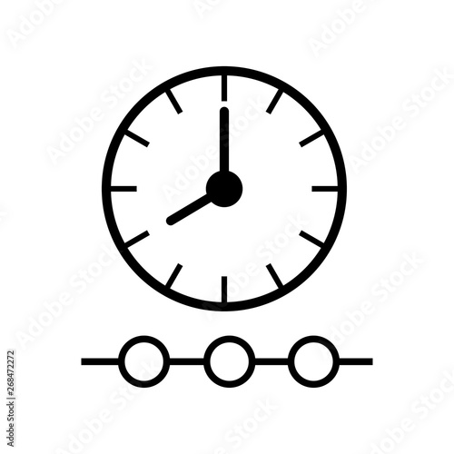 Time-line icon on white background
