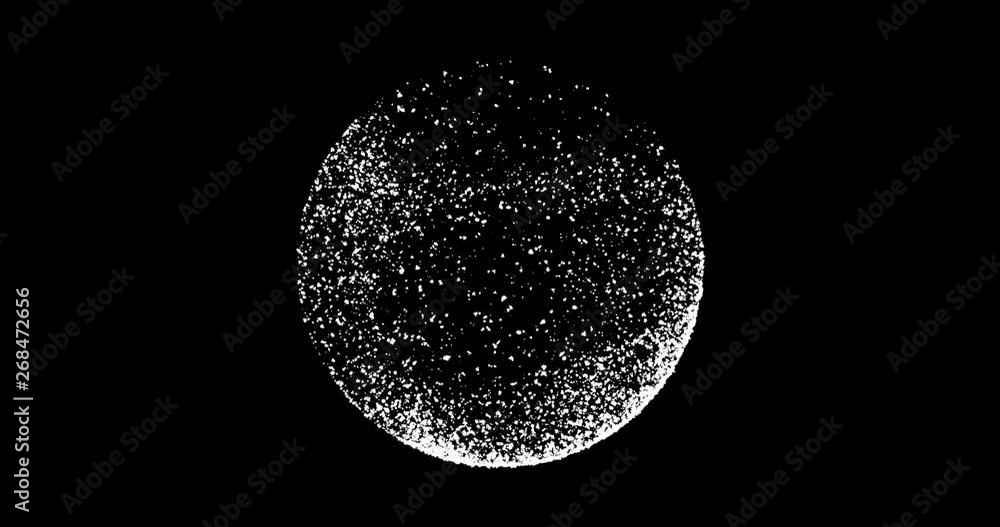 An abstract animation of white particles swirling in a snow globe. An abstract animation of white particles swirling in a snow globe.