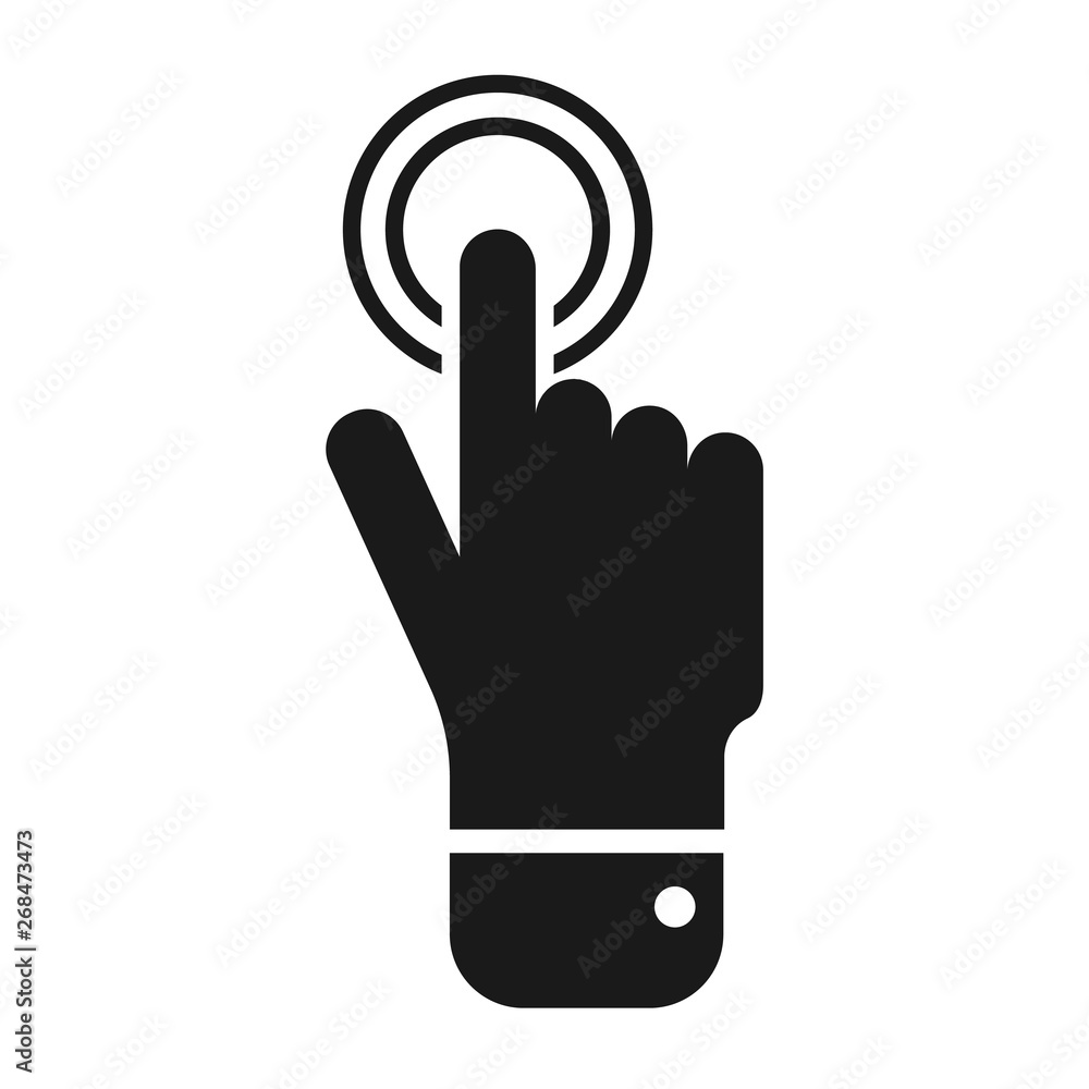 Hand cursor click symbol. Simple modern icon design illustration. Hand cursor click symbol. Simple modern icon design illustration.