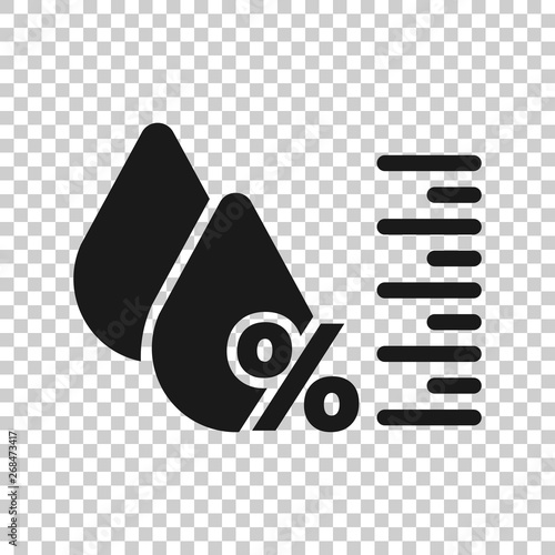 Humidity icon in transparent style. Climate vector illustration on isolated background. Temperature forecast business concept.