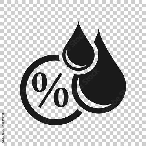Humidity icon in transparent style. Climate vector illustration on isolated background. Temperature forecast business concept.