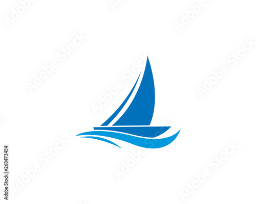 sailing logo vector icon concept