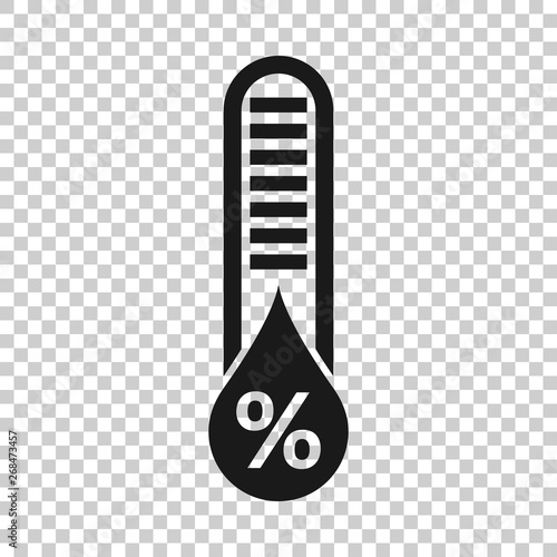 Humidity icon in transparent style. Climate vector illustration on isolated background. Temperature forecast business concept.