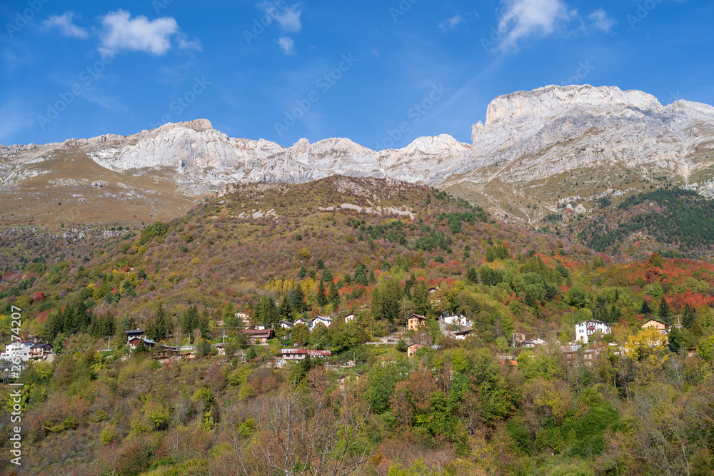 Italy, Ligurian Alps in autumn