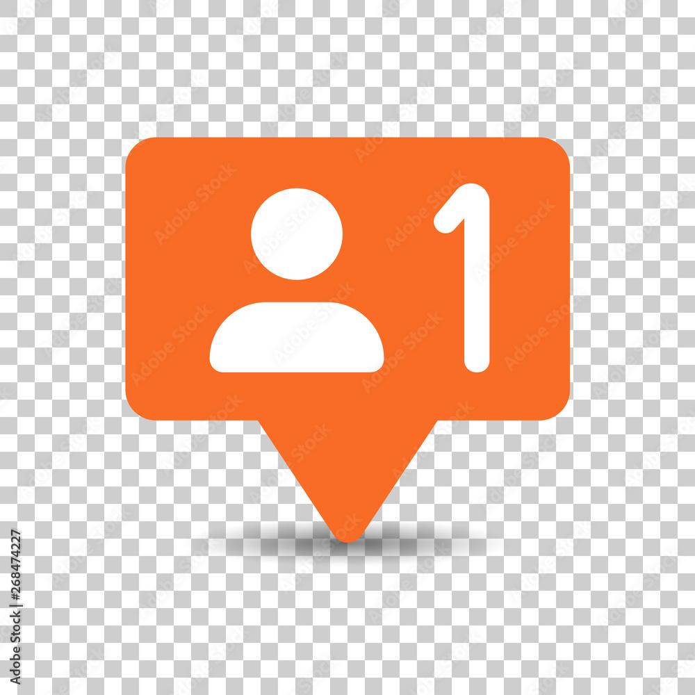 Social media notification sign icon in transparent style. Like, comment, follow vector illustration on isolated background. Click button business concept. Social media notification sign icon in transparent style. Like, comment, follow vector illustration on isolated background. Click button business concept.