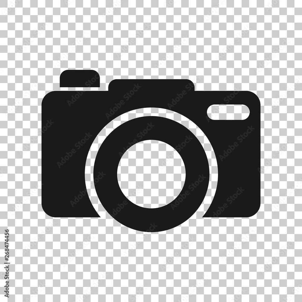 Camera device sign icon in transparent style. Photography vector ...
