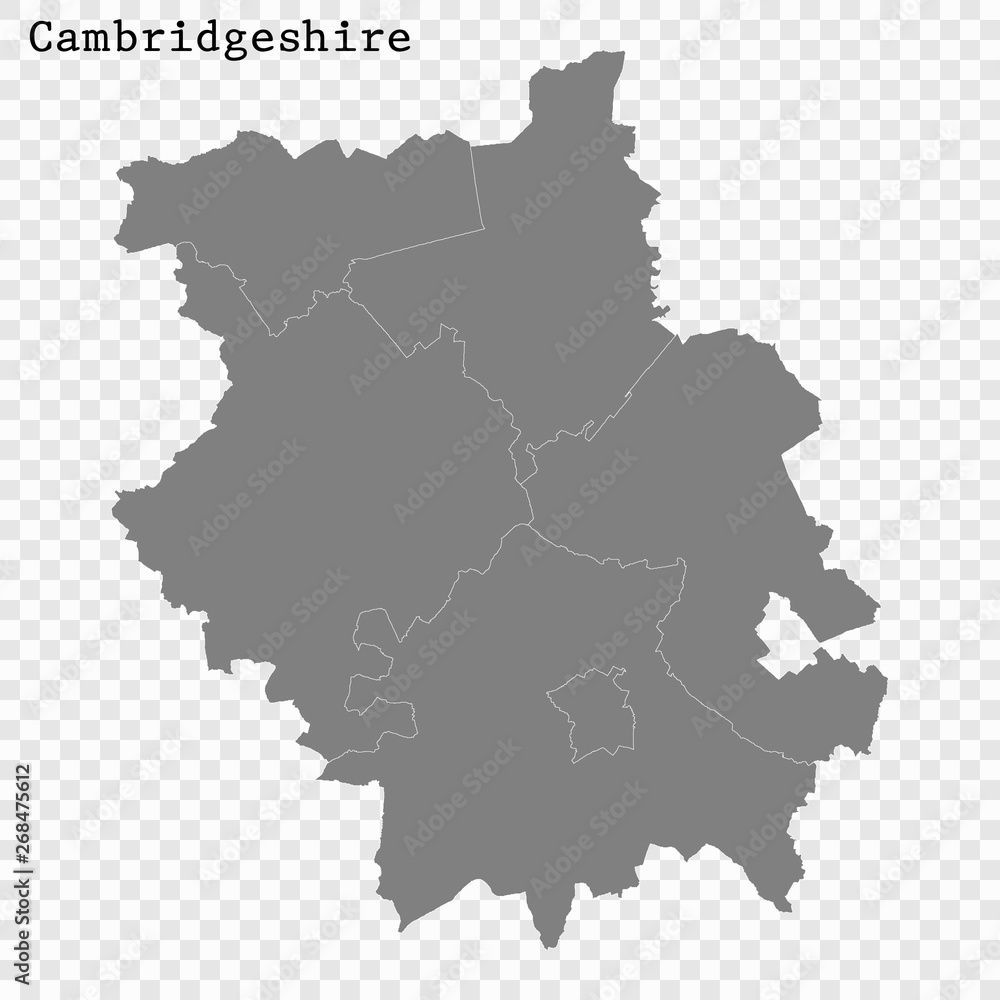 Fototapeta premium High Quality map is a county of England