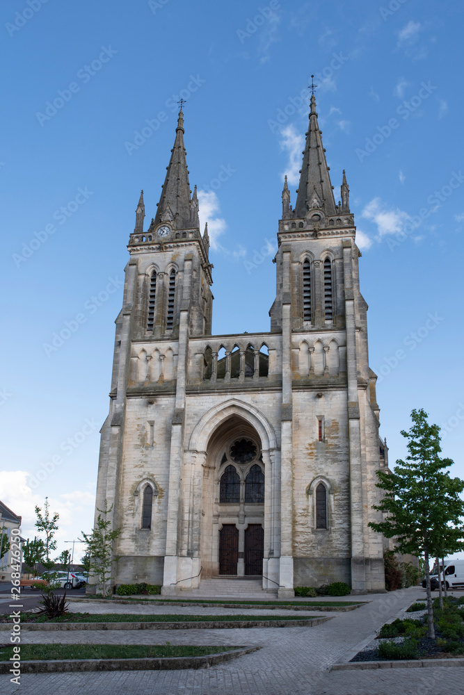 Bourbon Lancy church, built in 1881, in Burgundy, France