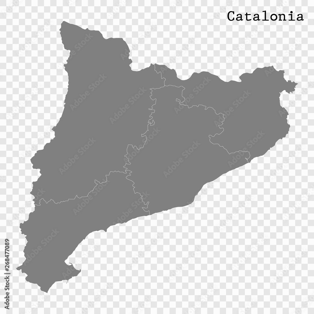 High Quality map is a state of Spain