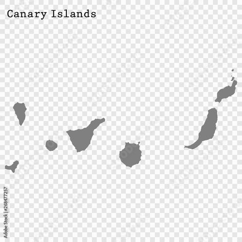 High Quality map is a state of Spain