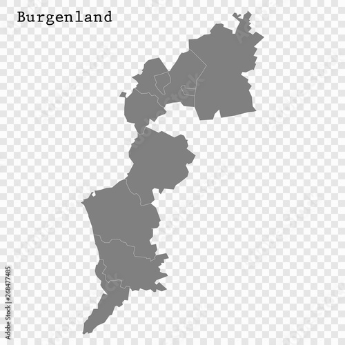 High Quality map is a state of Austria