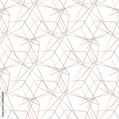 Vector seamless pattern. Geometric background. Abstract geometric pattern. Golden texture.Seamless geometric pattern