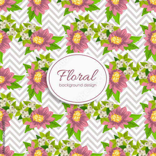 Trendy Seamless Floral Pattern in Vector illustration