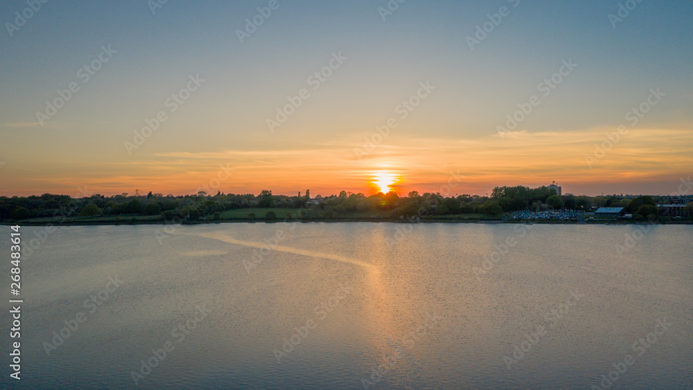 Sunset at Bartley Reservoir, United Kingdom, Birmingham