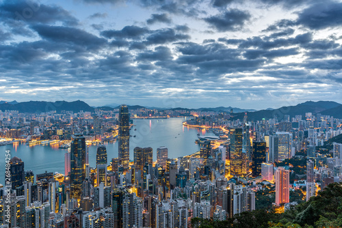 Hong Kong Victoria Harbour City Skyline