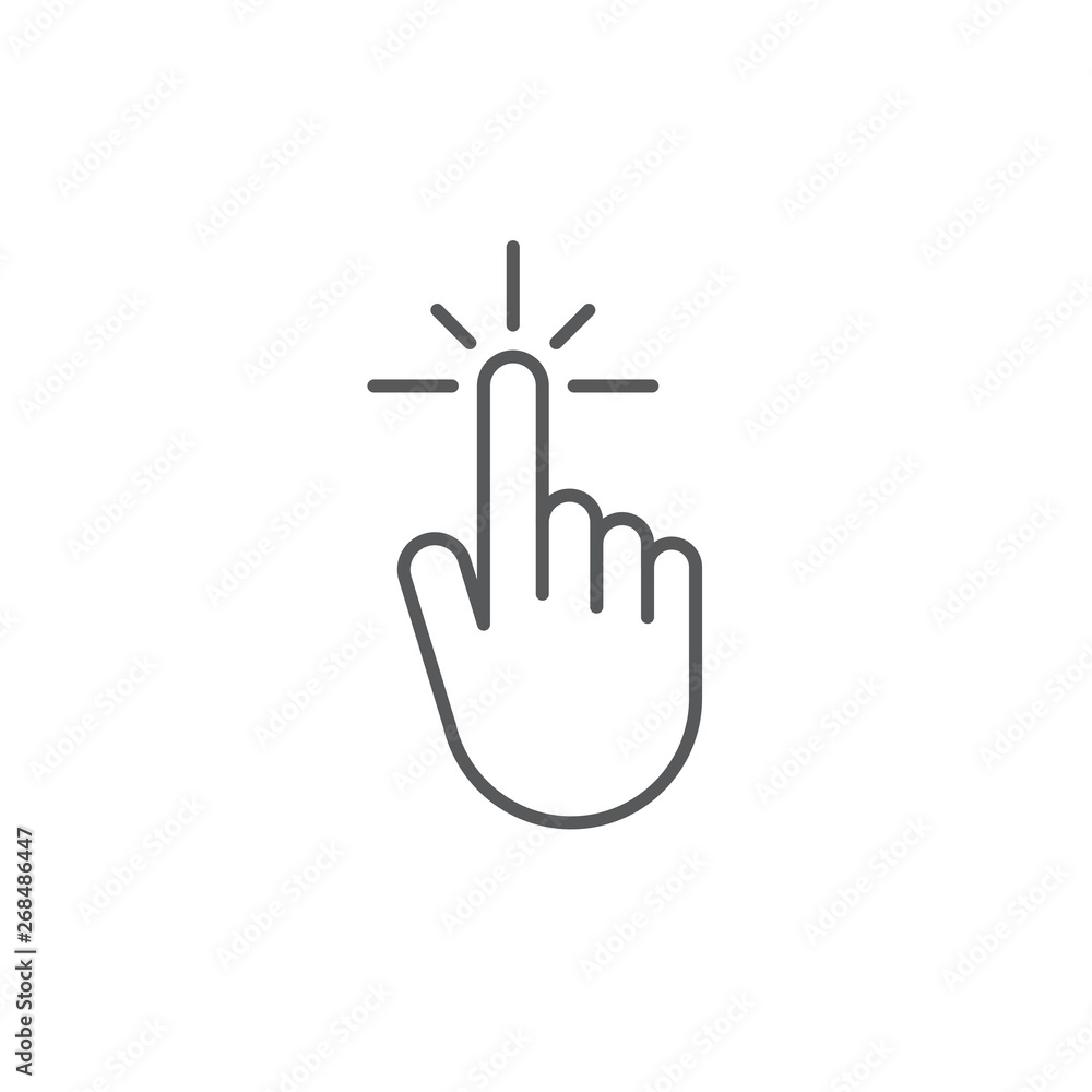 Interactive touch screen interface vector icon, isolated on white background Interactive touch screen interface vector icon, isolated on white background