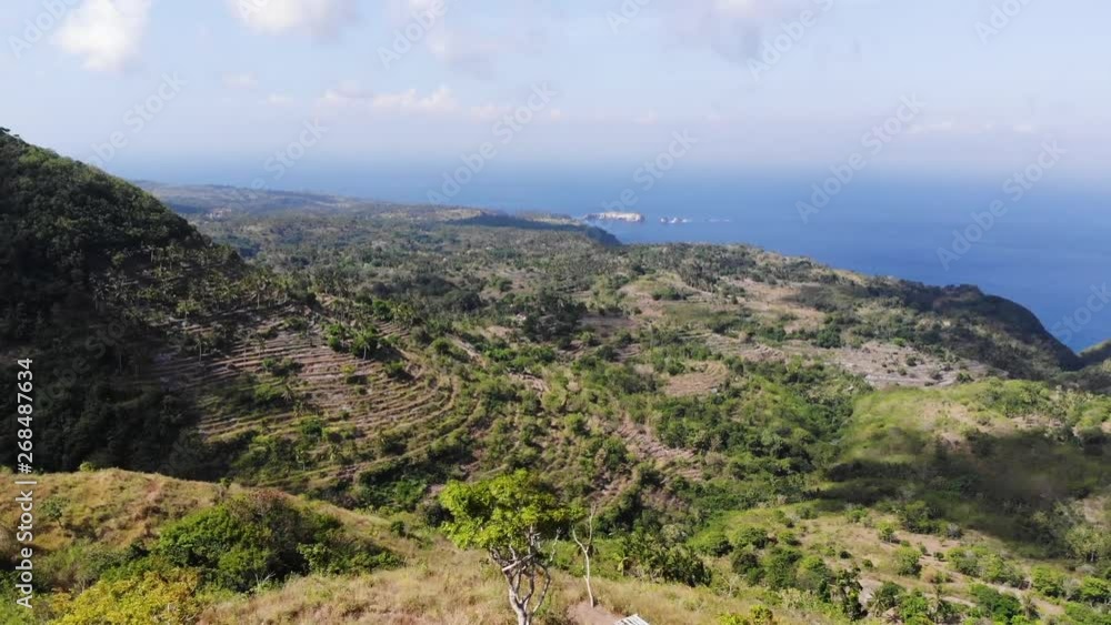 4k aerial fly over hill on Nusa Penida Island in Indonesia 4k aerial fly over hill on Nusa Penida Island in Indonesia