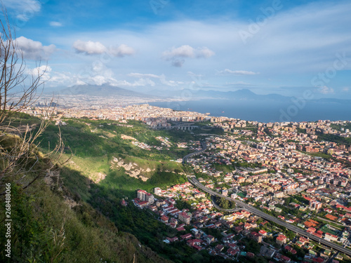 Bilde på lerret Naples, Campania, Italy: panorama of Naples from the hermitage of the Camaldoli