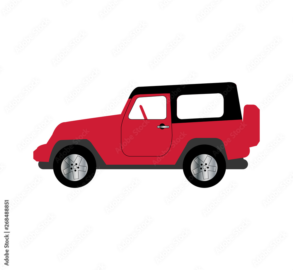 jeep car isolated on white background