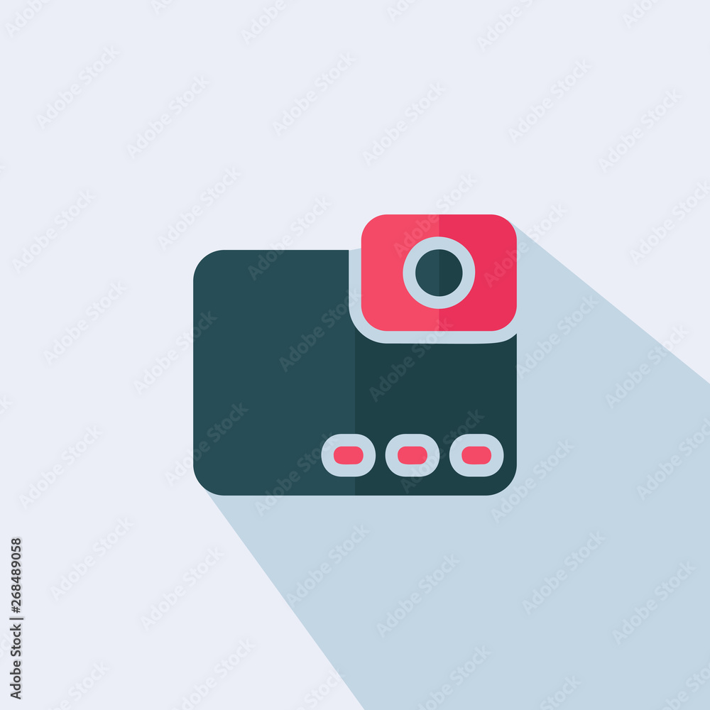 Camera flat icon - Modern camera flat sign vector - Illustration Camera flat icon - Modern camera flat sign vector - Illustration