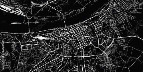 Urban vector city map of Perm, Russia