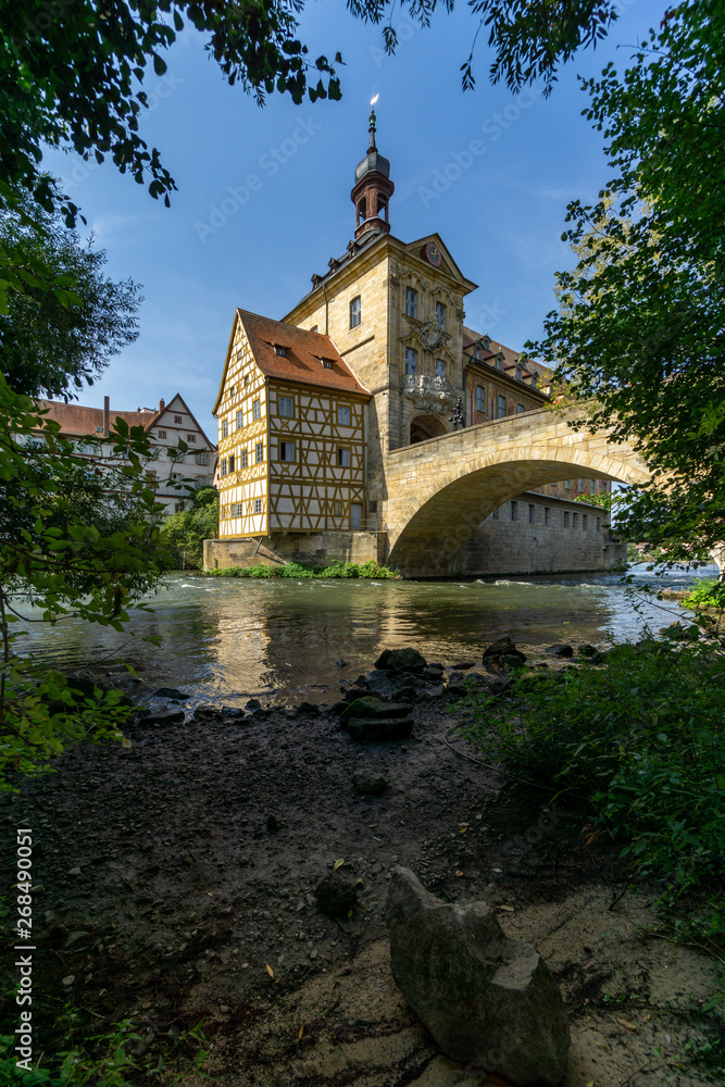 Blick auf das alte Rathaus in Bamberg, Bayern Deutschland Blick auf das alte Rathaus in Bamberg, Bayern Deutschland