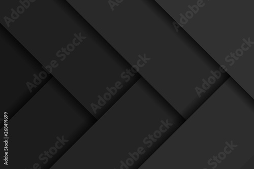 Modern Black abstract design geometric background, paper style