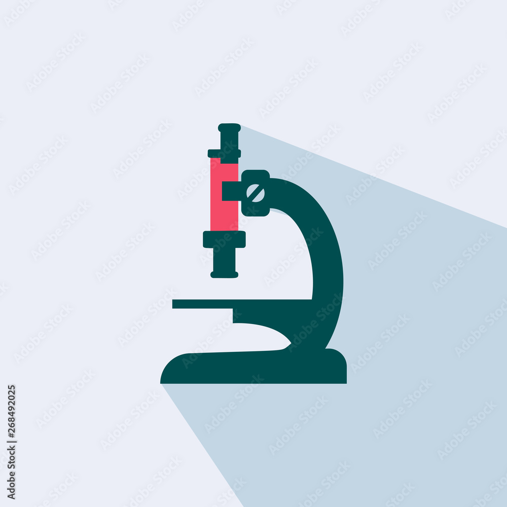 Microscope sign Icon - Flat vector illustration Microscope sign Icon - Flat vector illustration