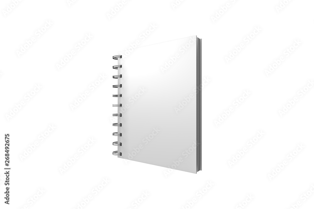 White Mock Up Spiral Cover Notebook 3D White Mock Up Spiral Cover Notebook 3D
