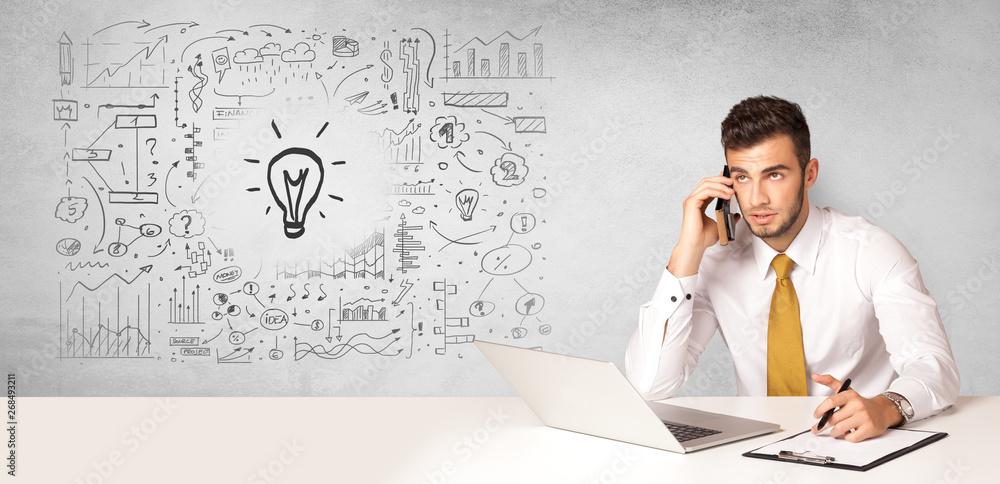 Young business person with new idea and workflow concept
Young business person with new idea and workflow concept