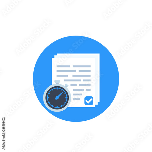 chronometer and documents icon