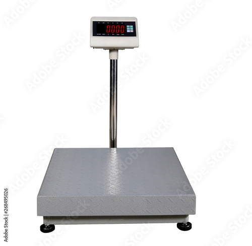 scales for weighing heavy objects and goods, isolated on white background