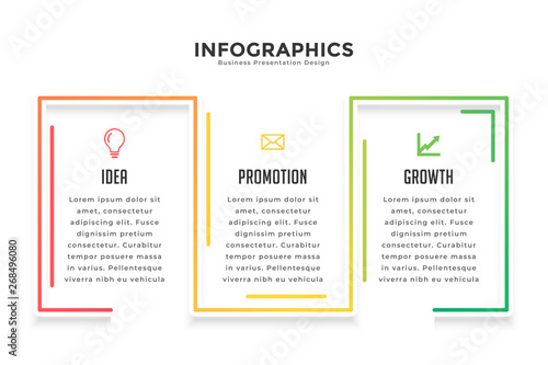 business infographics steps template for getting success