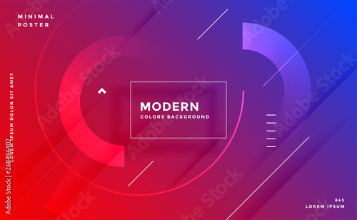 modern vibrant abstract gradient memphis style background