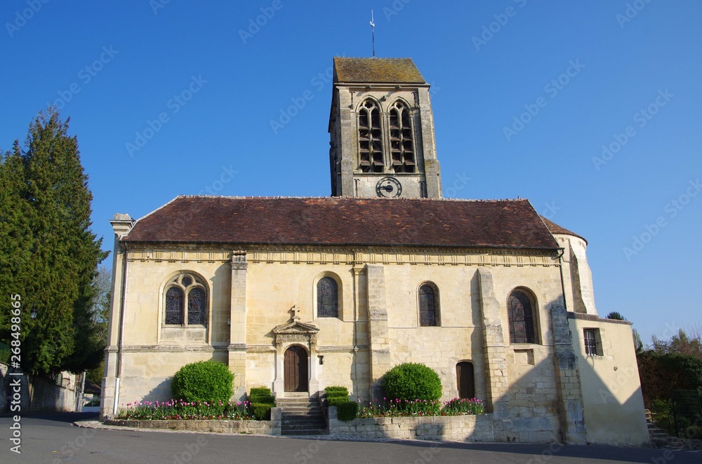 Church in a village near Paris in France, Europe