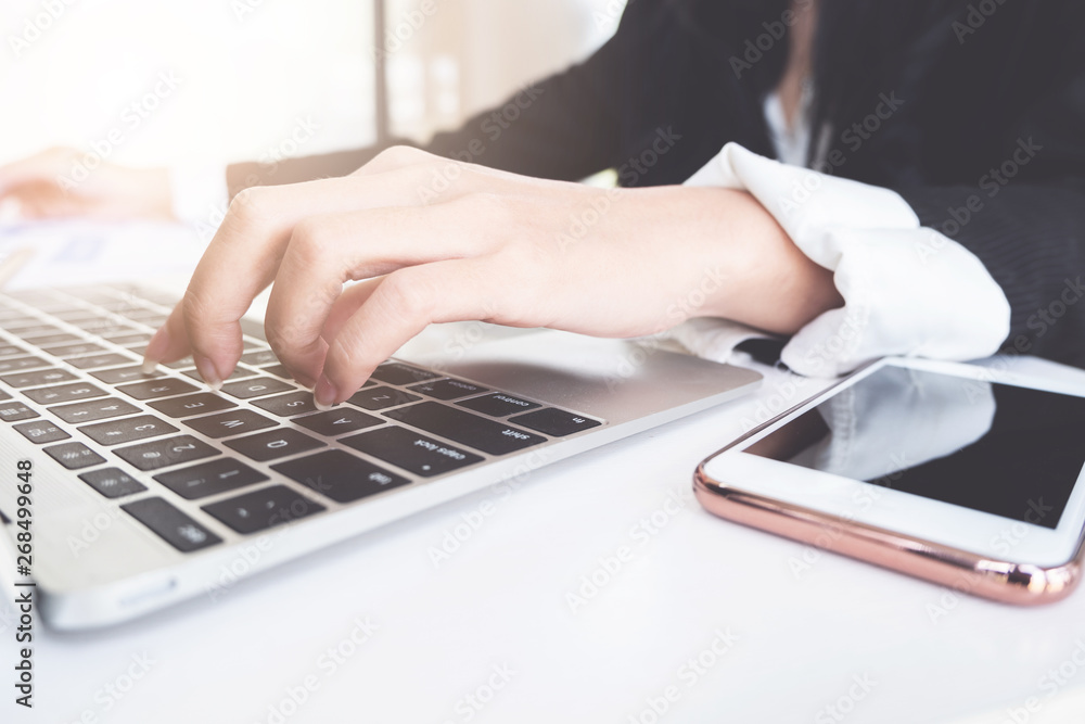 Business concept, businees man work on desk, laptop, paper work Business concept, businees man work on desk, laptop, paper work