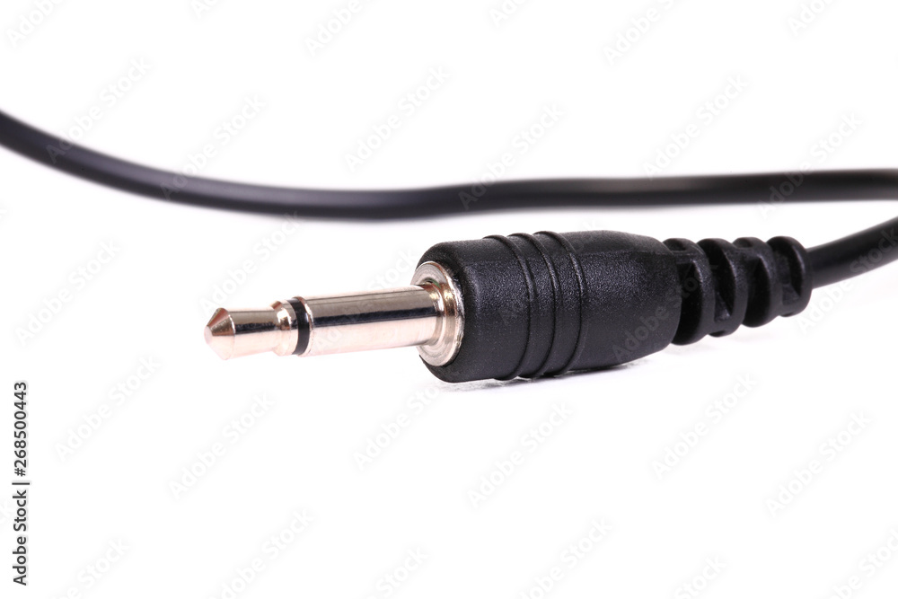 Mini Jack Plug on white background Mini Jack Plug on white background
