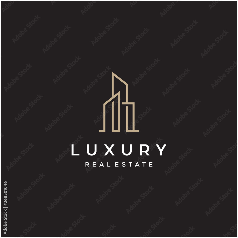 luxury real estate / apartment vector logo design luxury real estate / apartment vector logo design