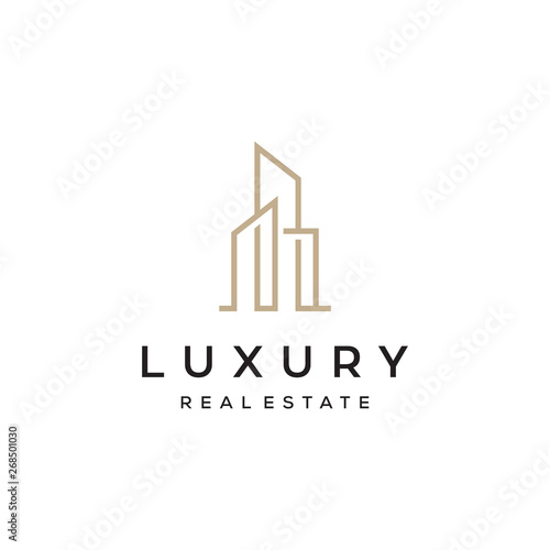 luxury real estate / apartment vector logo design